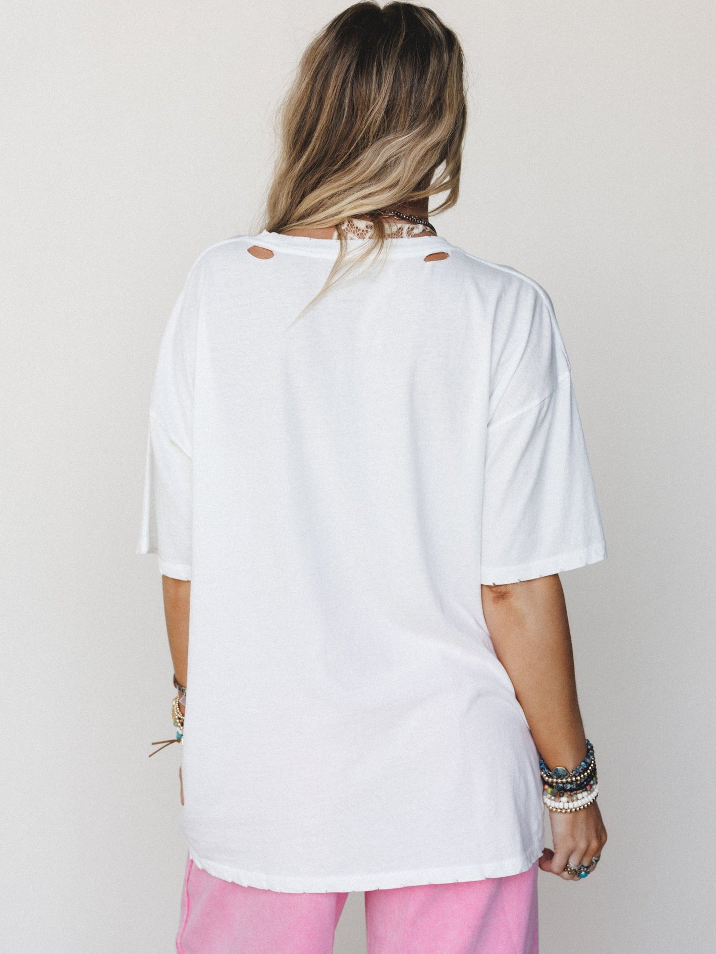 Big Love Distressed Graphic Tee - Ivory