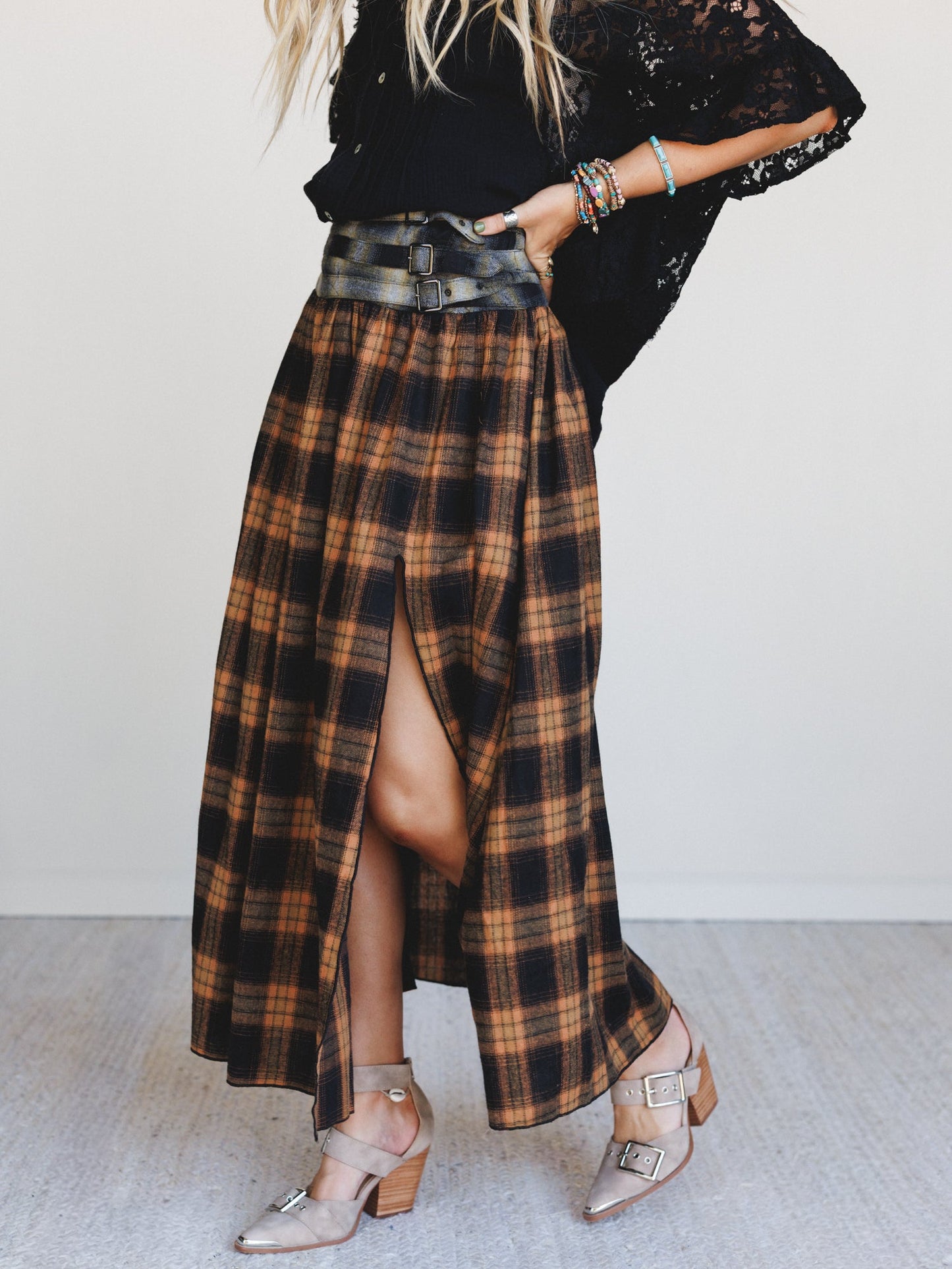 Dusk Meadow Maxi Skirt - Orange - Pre Order