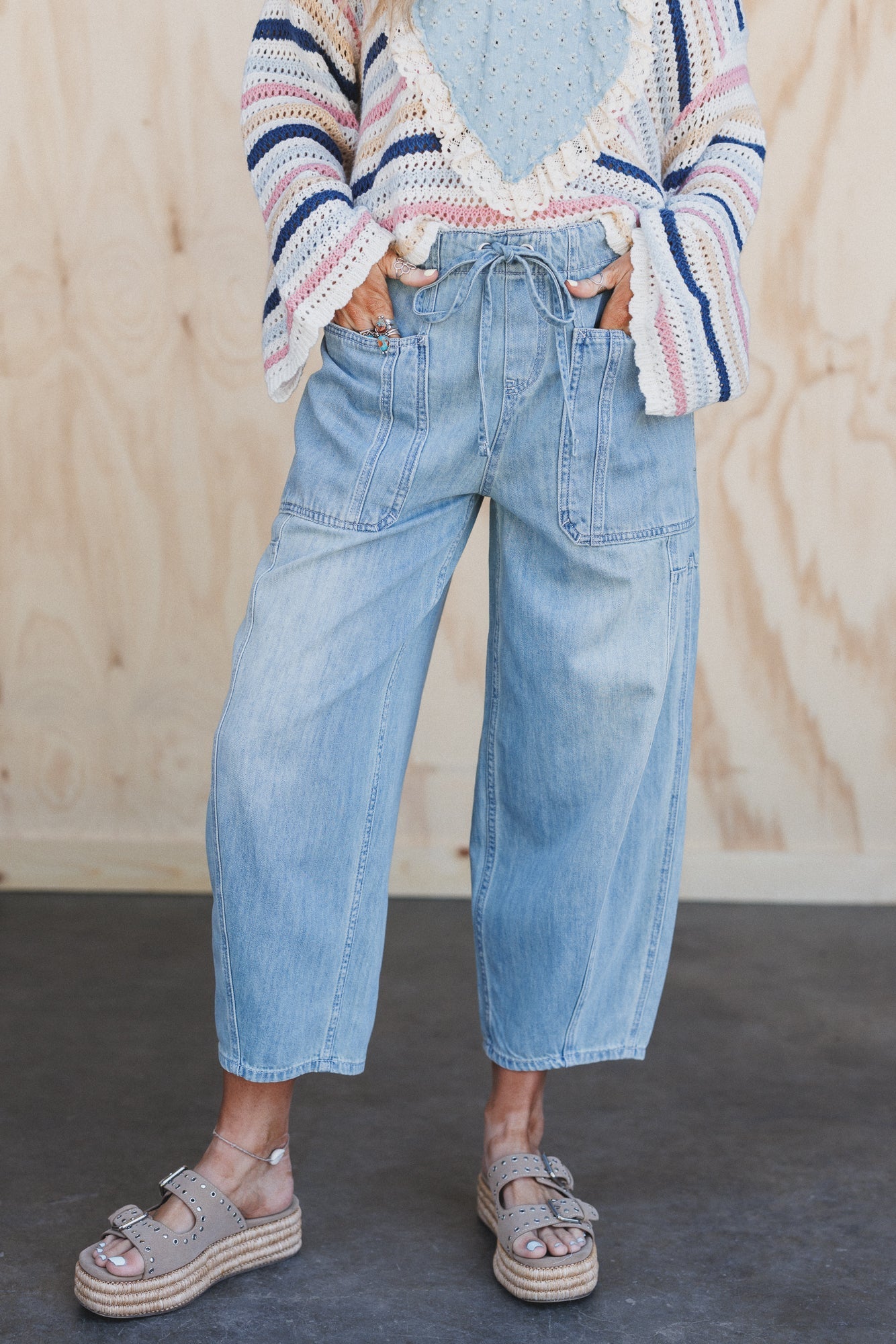 Bridgton Drawstring Barrel Jeans - Denim - Pre Order