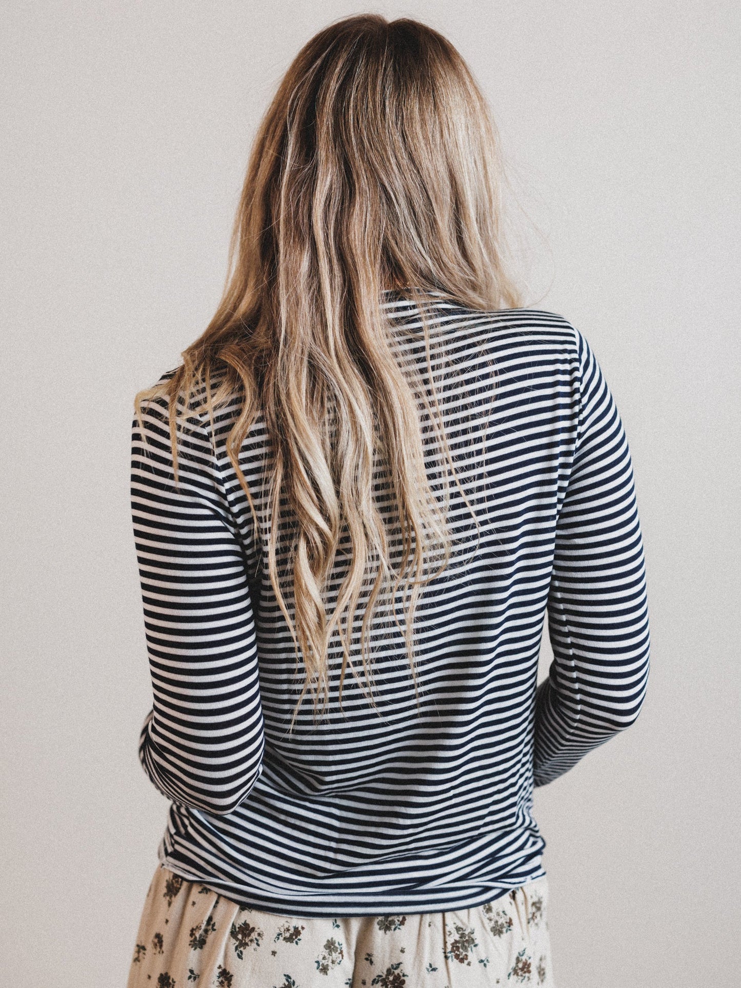 Dream Again Striped Top - Navy