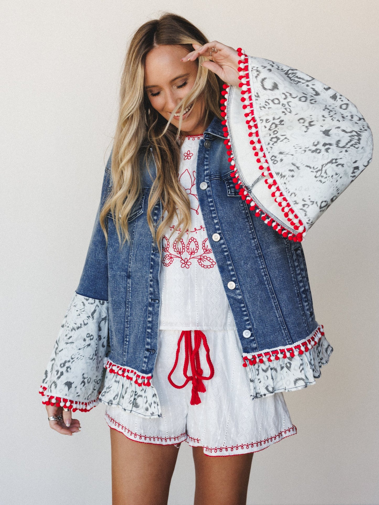 Boho Americana Denim Jacket - Denim