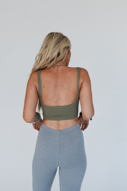 All For One Ribbed Bralette - Sage