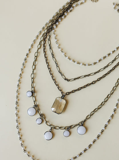 Grace Layered Necklace - Bronze