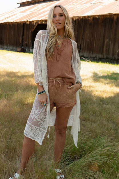 Butterfly Beach Kimono - Ivory - Pre Order