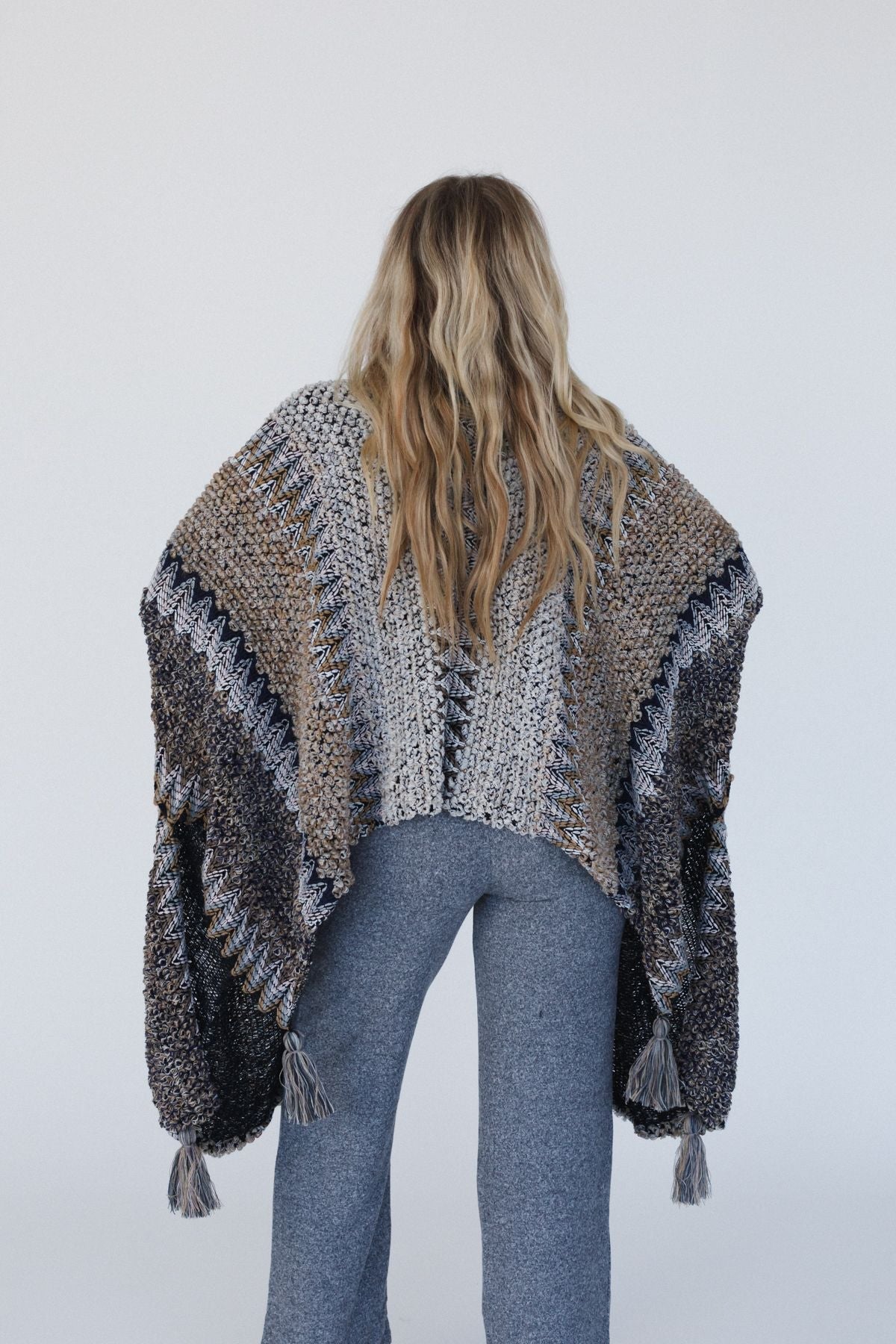 Desert Dreams Crochet Ruana - Khaki