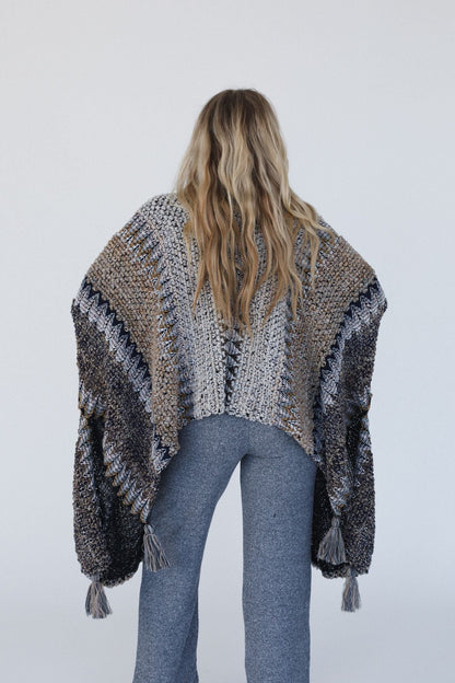 Desert Dreams Crochet Ruana - Khaki