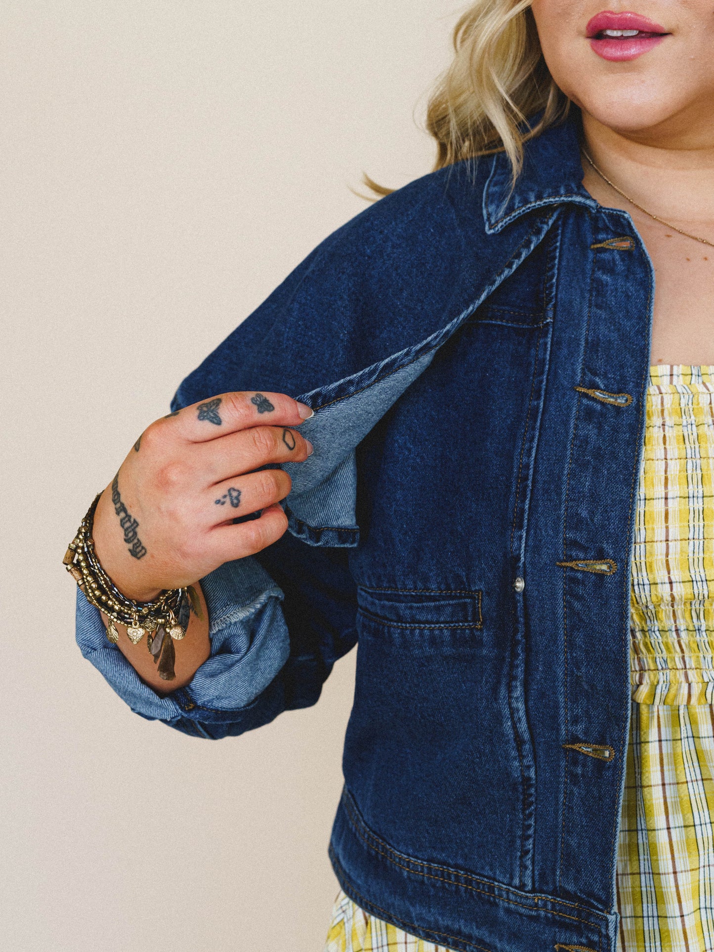 Heroine Harmony Removeable Cape Denim Jacket - Denim