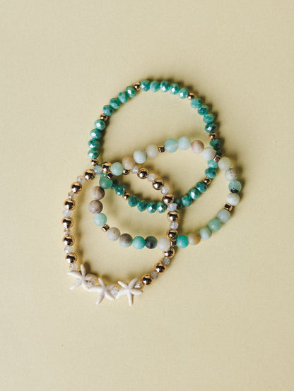 Coastal Dreams 3 Piece Bundle - Gold Mint