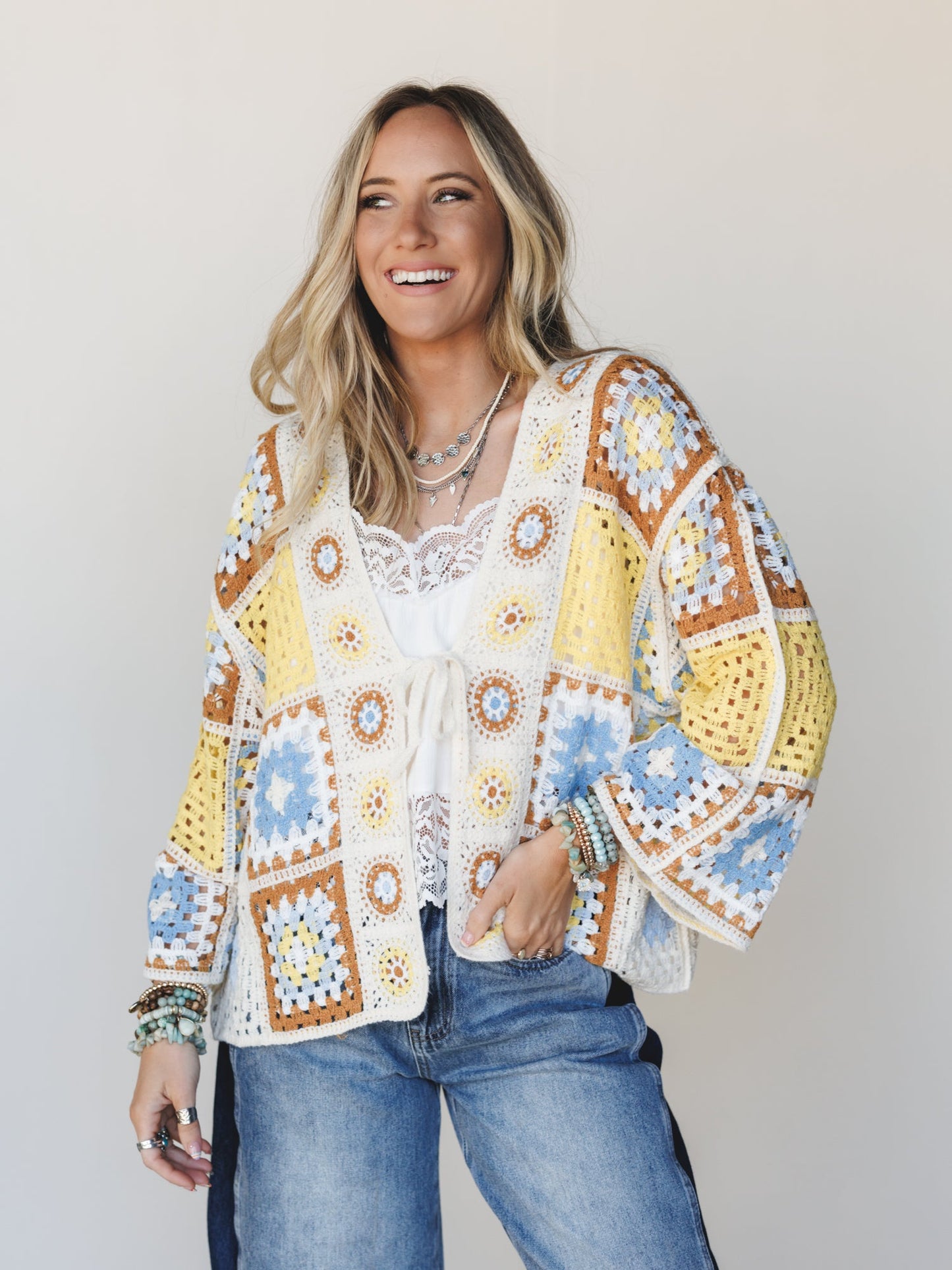 All Seasons Kimono - Yellow Mocha