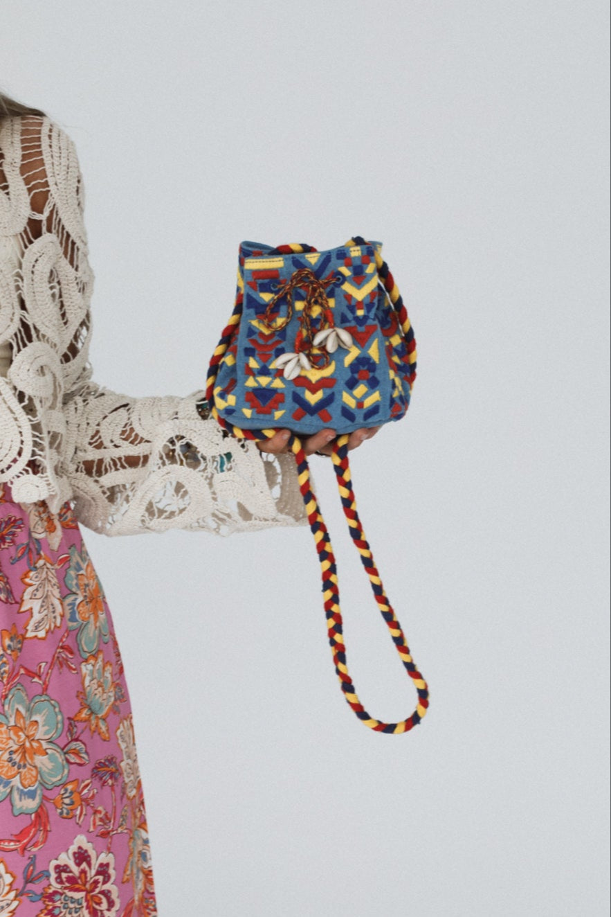 Holden Denim Embroidered Bag - Denim