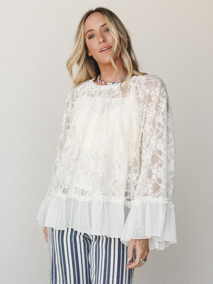 Boho Lace Top - Cream