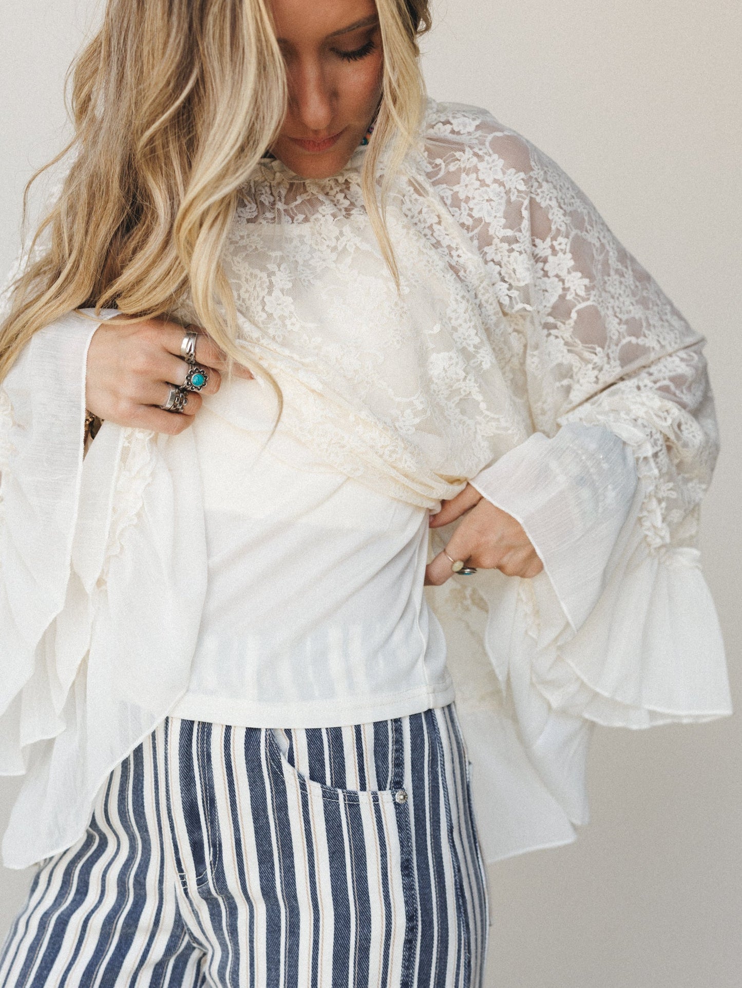 Boho Lace Top - Cream