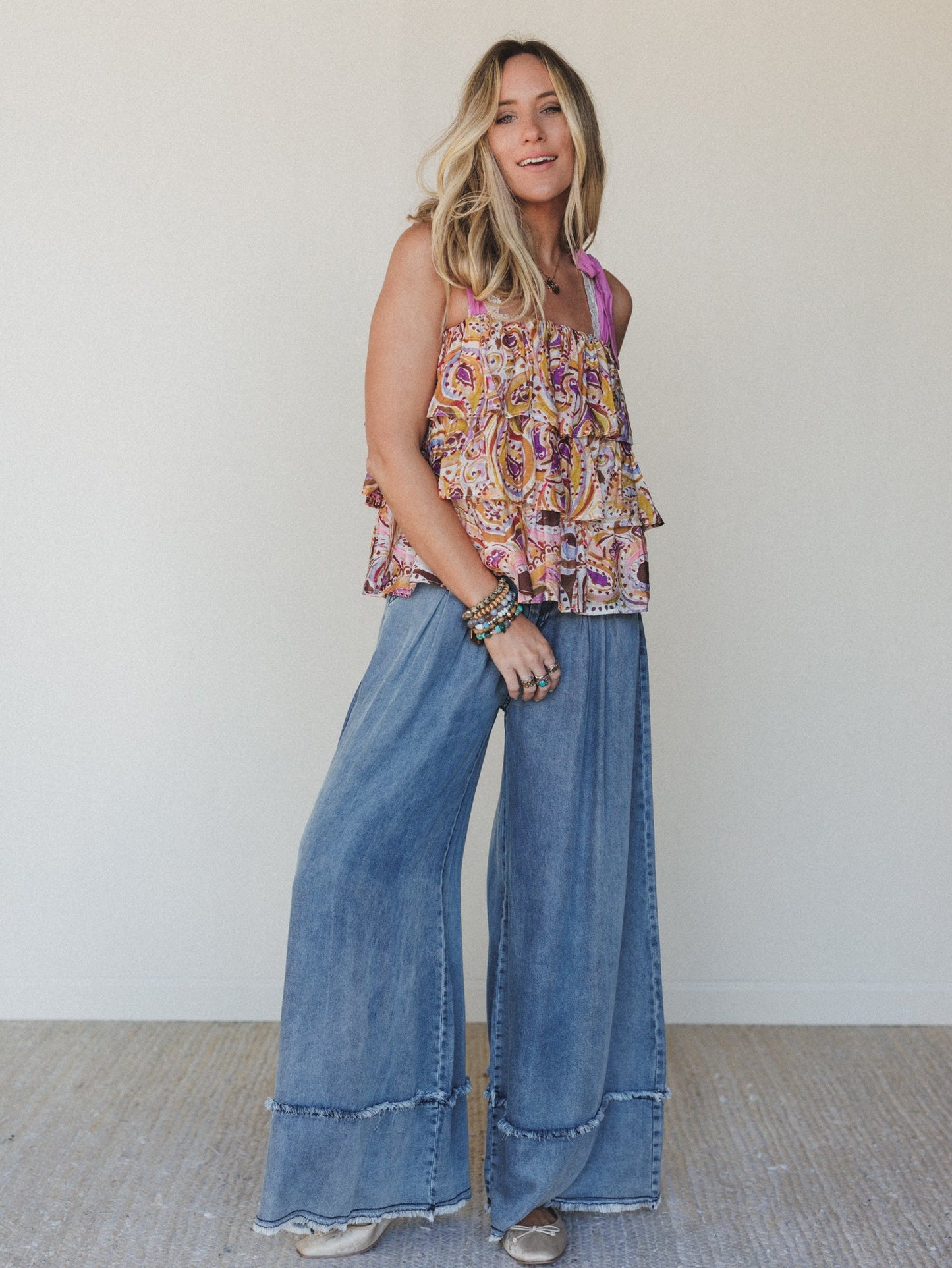Far Out Wide Leg Jeans - Washed Denim