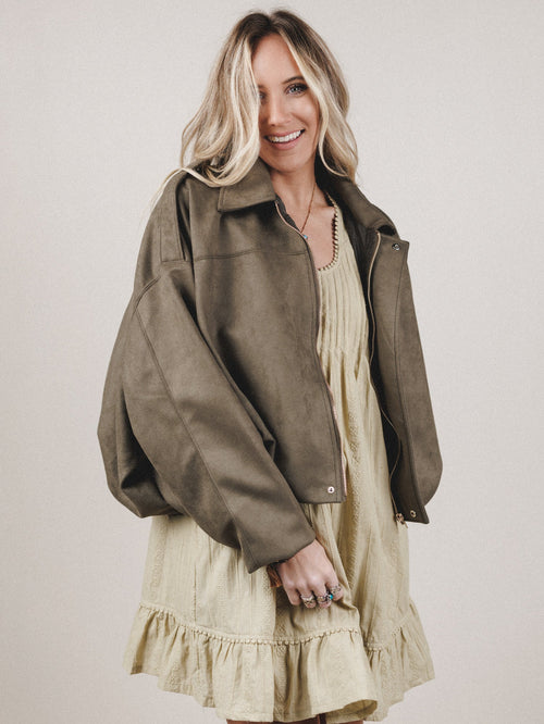 Boho City Jacket - Olive - Pre Order