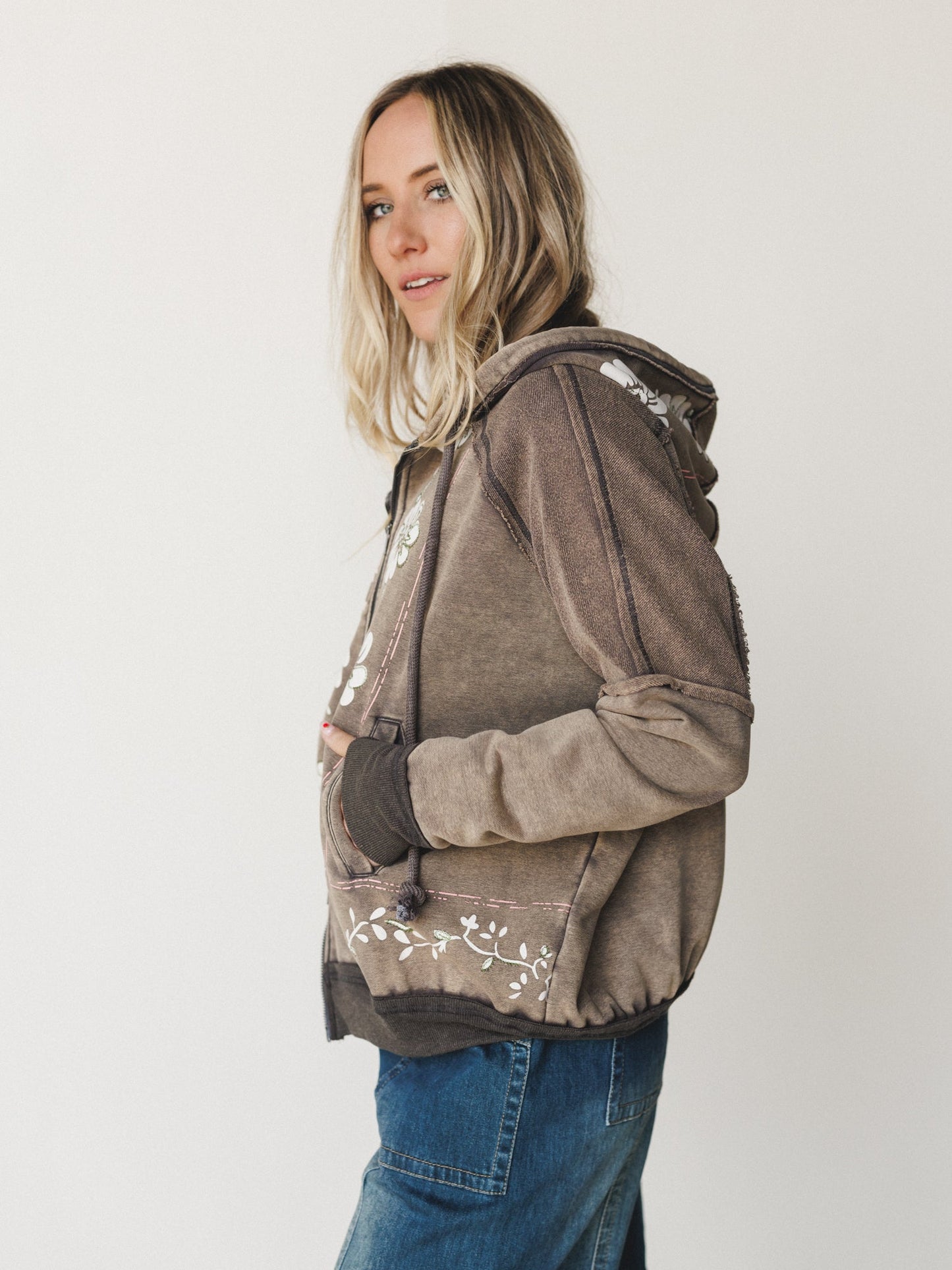 Flower Blooms Jacket - Ash