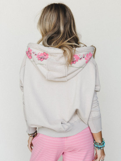 Flower Blooms Jacket - Mushroom