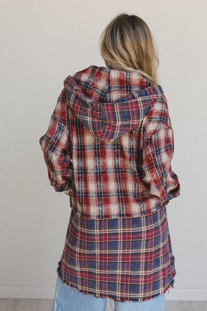 Driftwood Plaid Top - Red