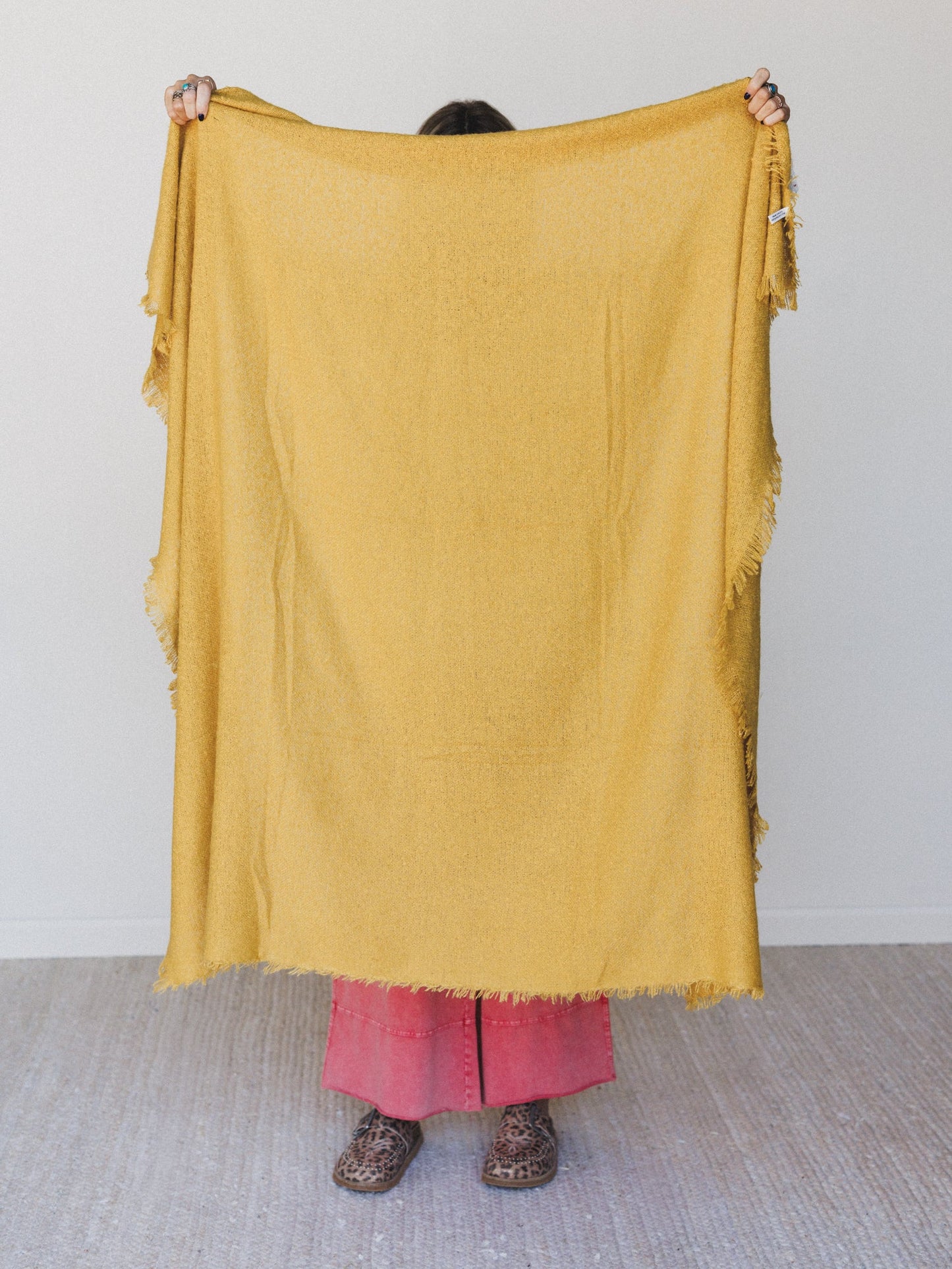 Cabin Calling Blanket Scarf - Mustard