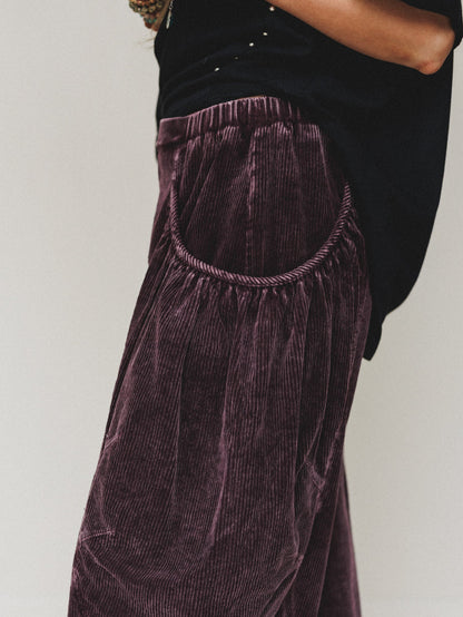 Corduroy Cat 2 Piece Bundle - Burgundy