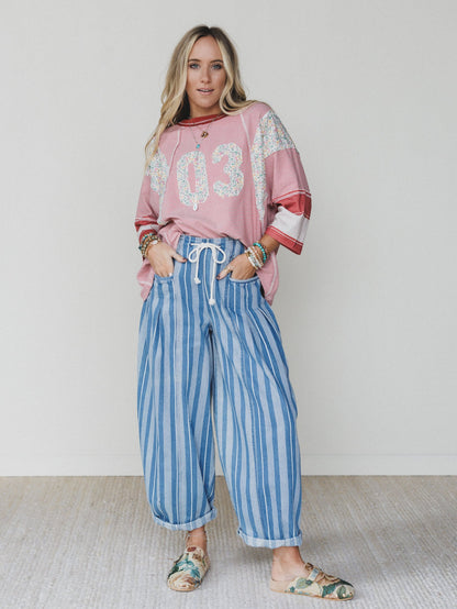Britt Patchwork Top - Red Number