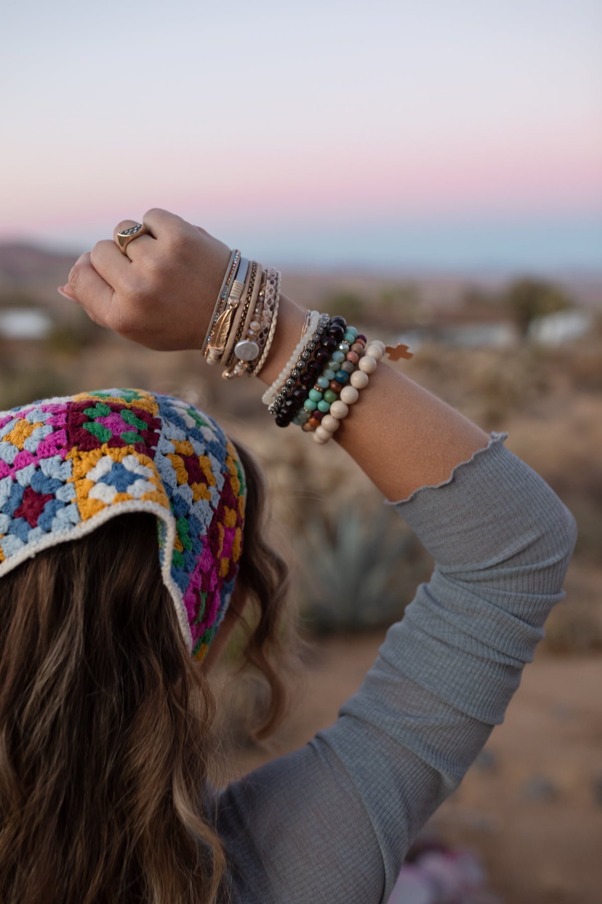 Bohemian Goddess Charmed Bracelet - Beige