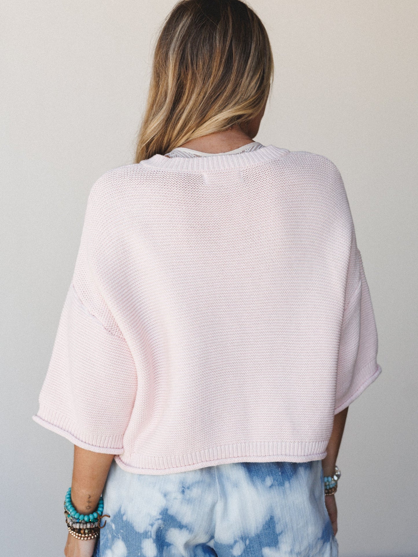 Darling Days Button Down Sweater - Pink