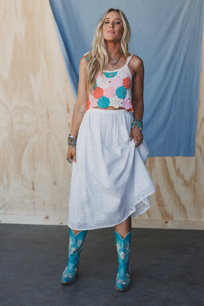Daisy Dreamer Crochet Top - Multi