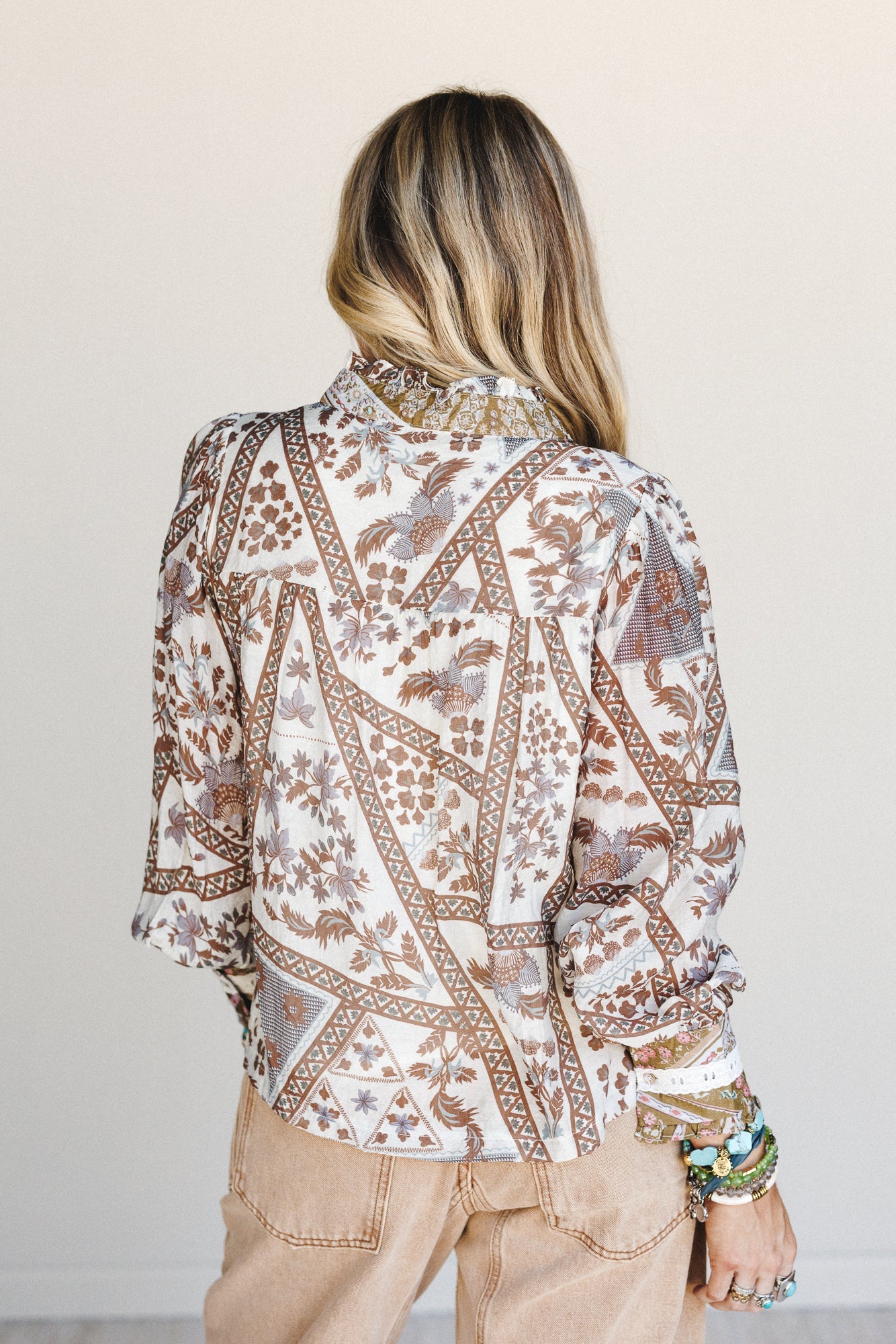 After Dusk Printed Top - Mocha