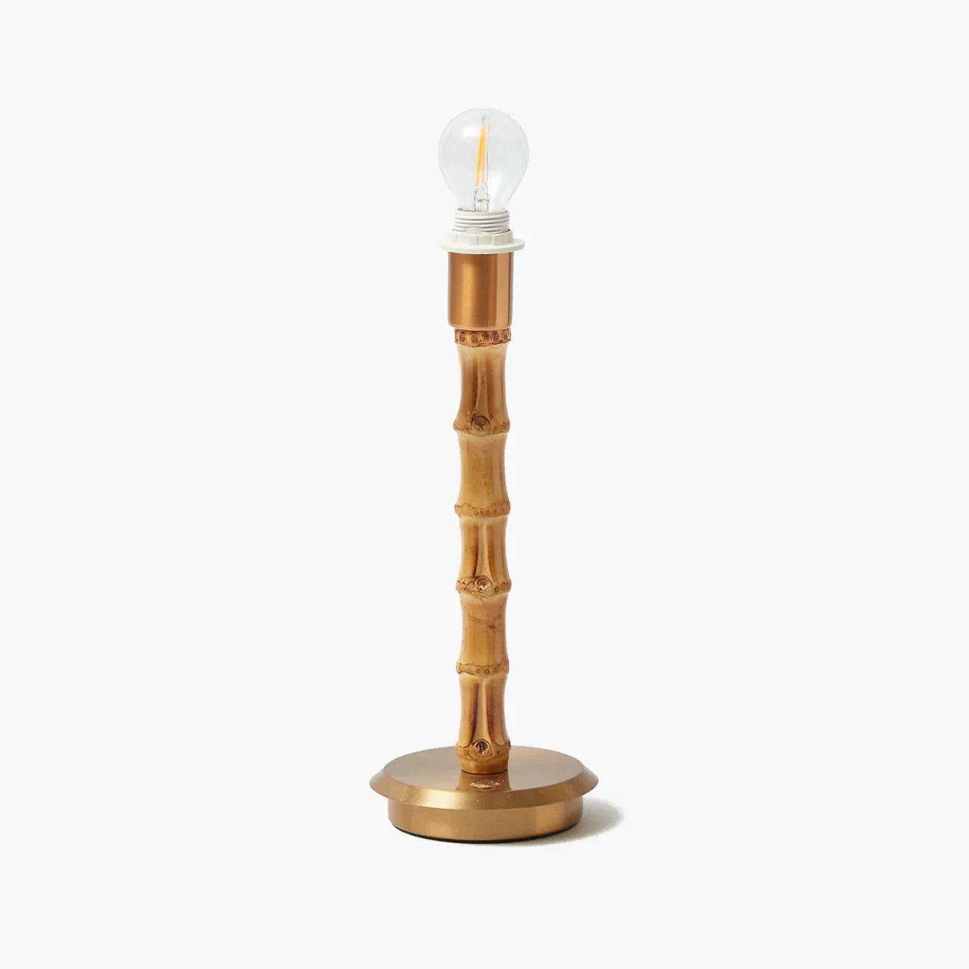 Bamboo Rechargeable Lamp with Natural Seagrass Shade (24cm)