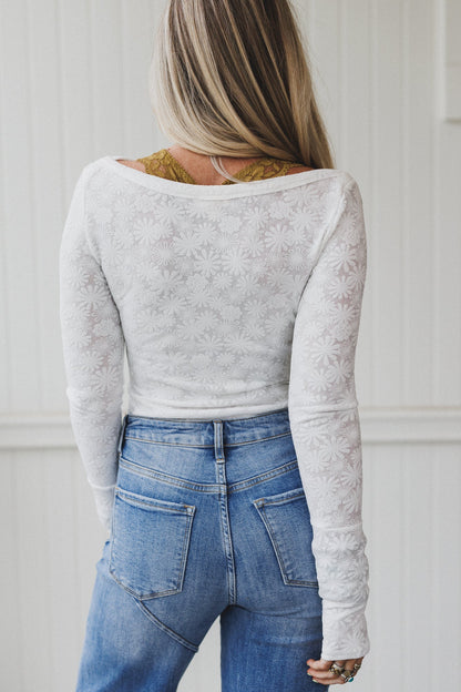 Floral Luxe Bodysuit - Off White