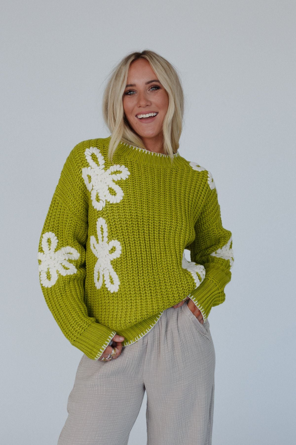 Daisy Belle Sweater - Green