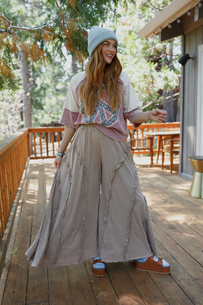 Dream Flow Wide Leg Pants - Mocha - Pre Order