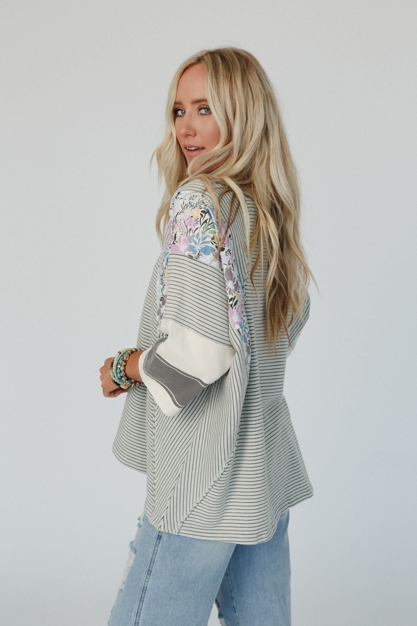 Britt Patchwork Top - Mint - Pre Order