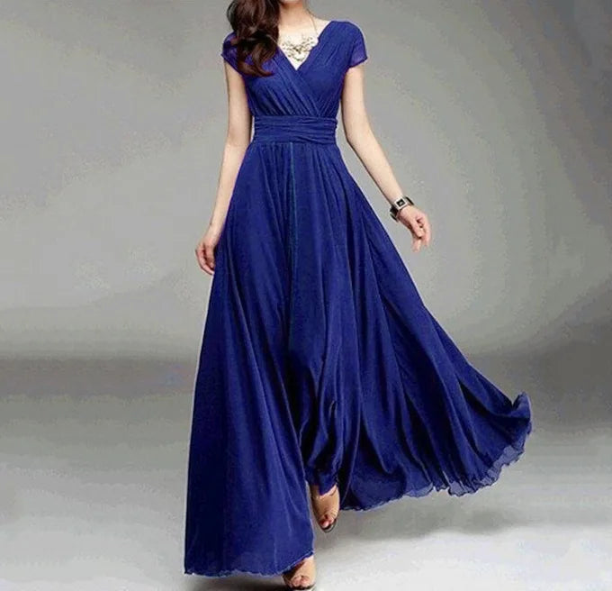 Elegant bodycon sexy Women's dress for women 2022 summer short sleeve chiffon boho party dresses woman robe femme ladies