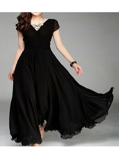 Elegant bodycon sexy Women's dress for women 2022 summer short sleeve chiffon boho party dresses woman robe femme ladies