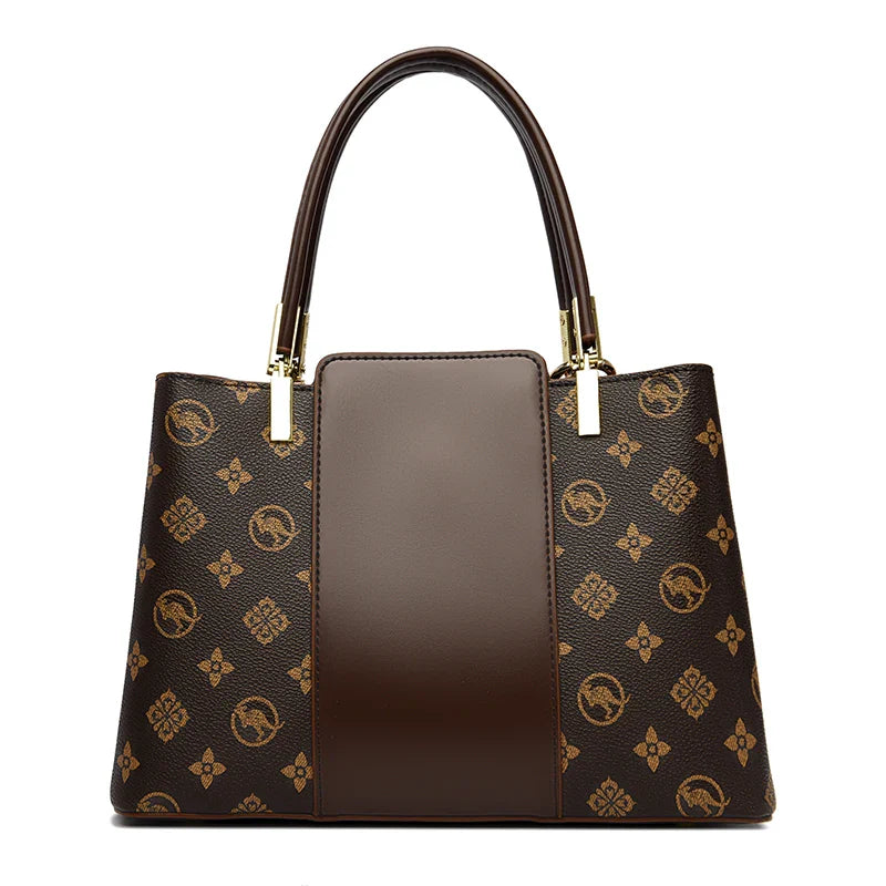 Luxury Handbag Fashion Print Large Capacity Soft Leather Women Shoulder Crossbody Bag Leisure Designer Ladies Purses and Handbag