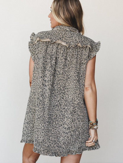 Boho Safari Dress - Leopard