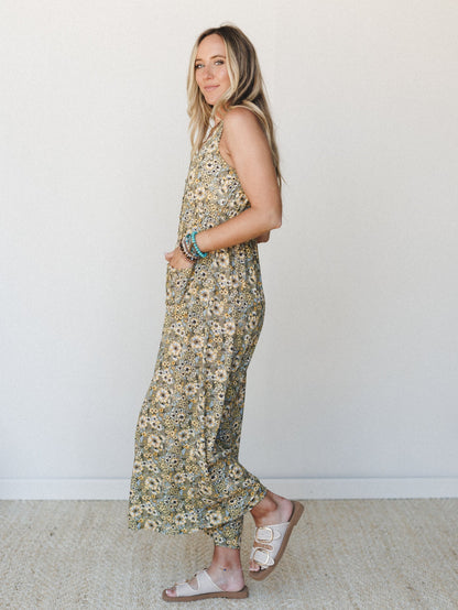 Daisy Coast Jumpsuit - Olive
