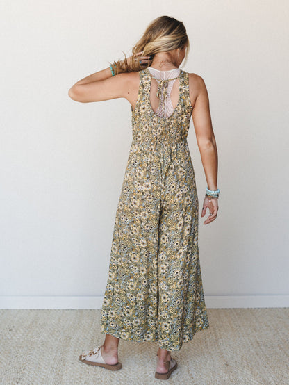 Daisy Coast Jumpsuit - Olive