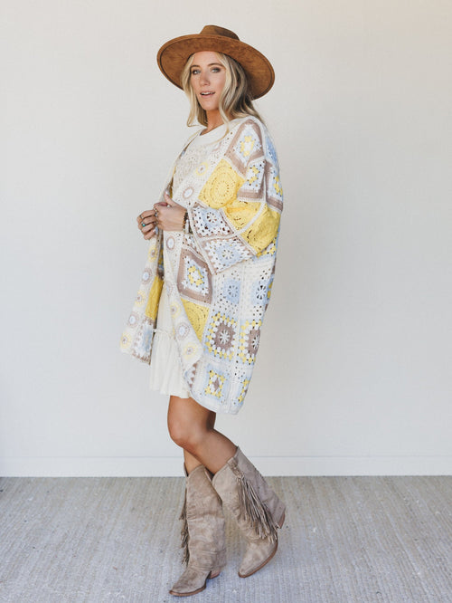 Holiday Journey Cardigan - Yellow Multi