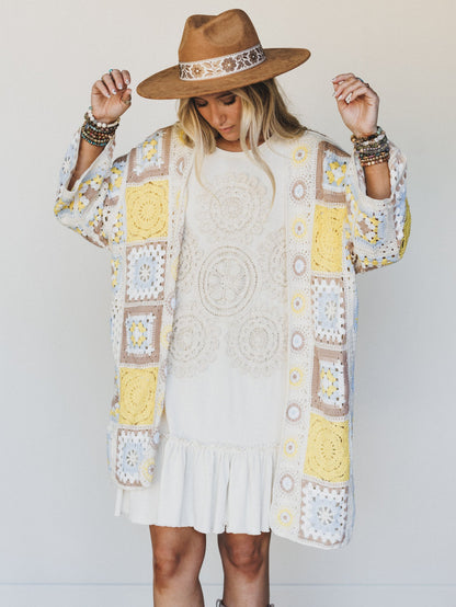 Holiday Journey Cardigan - Yellow Multi