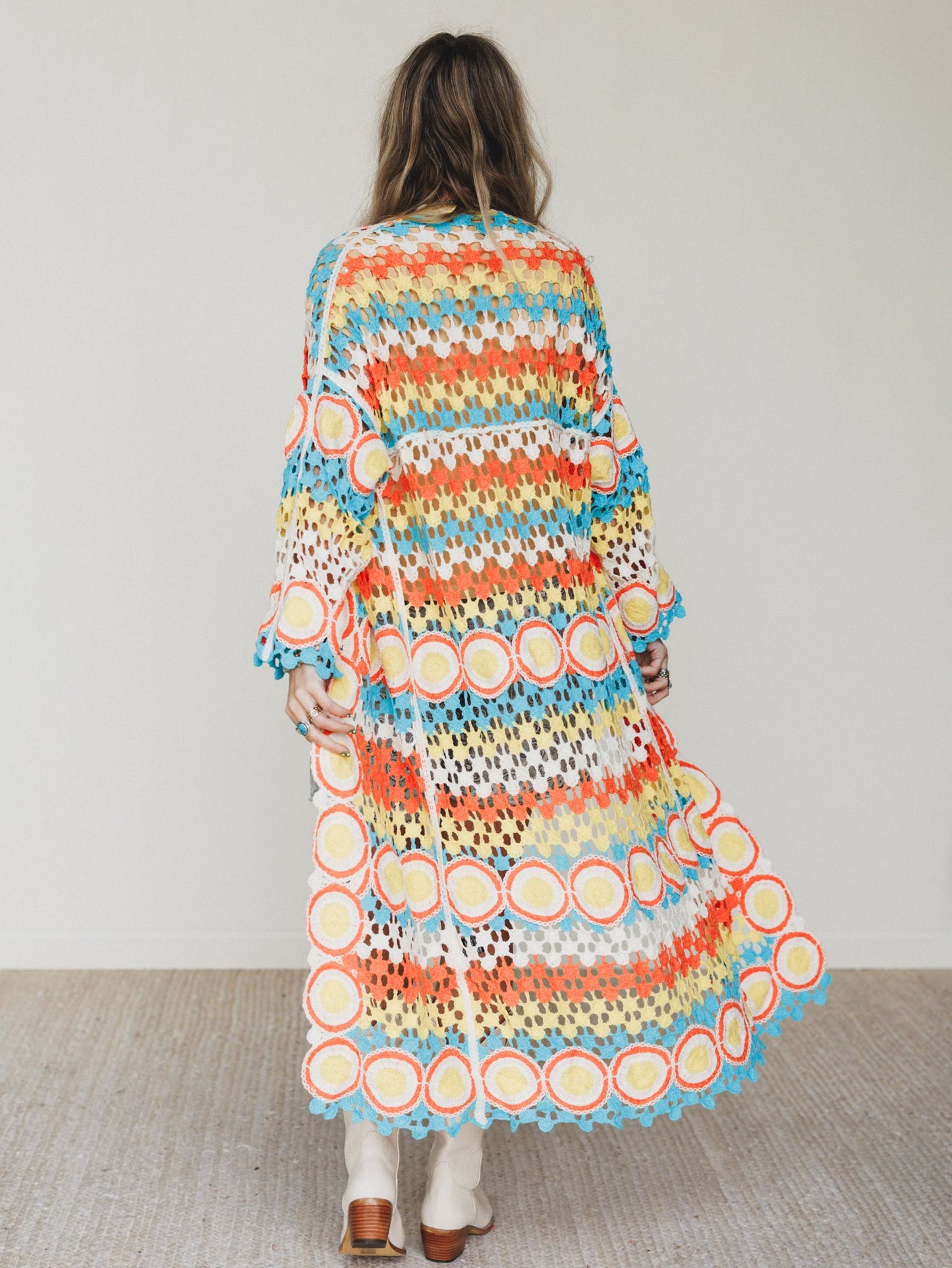 Dream Side Cardigan - Orange Multi