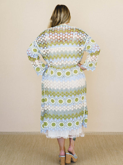 Dream Side Cardigan - Sage Multi