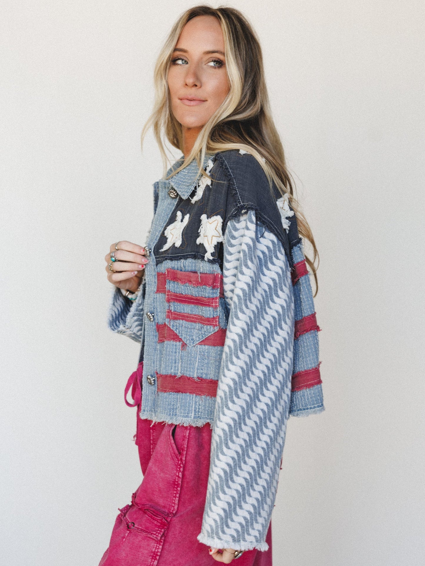 American Pride Jacket - Denim Multi
