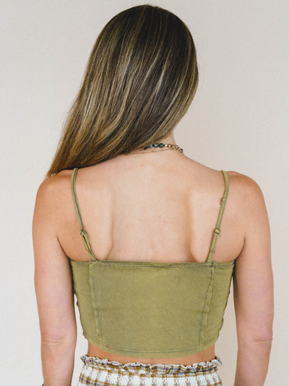 Every Moment Bralette - Dusty Olive