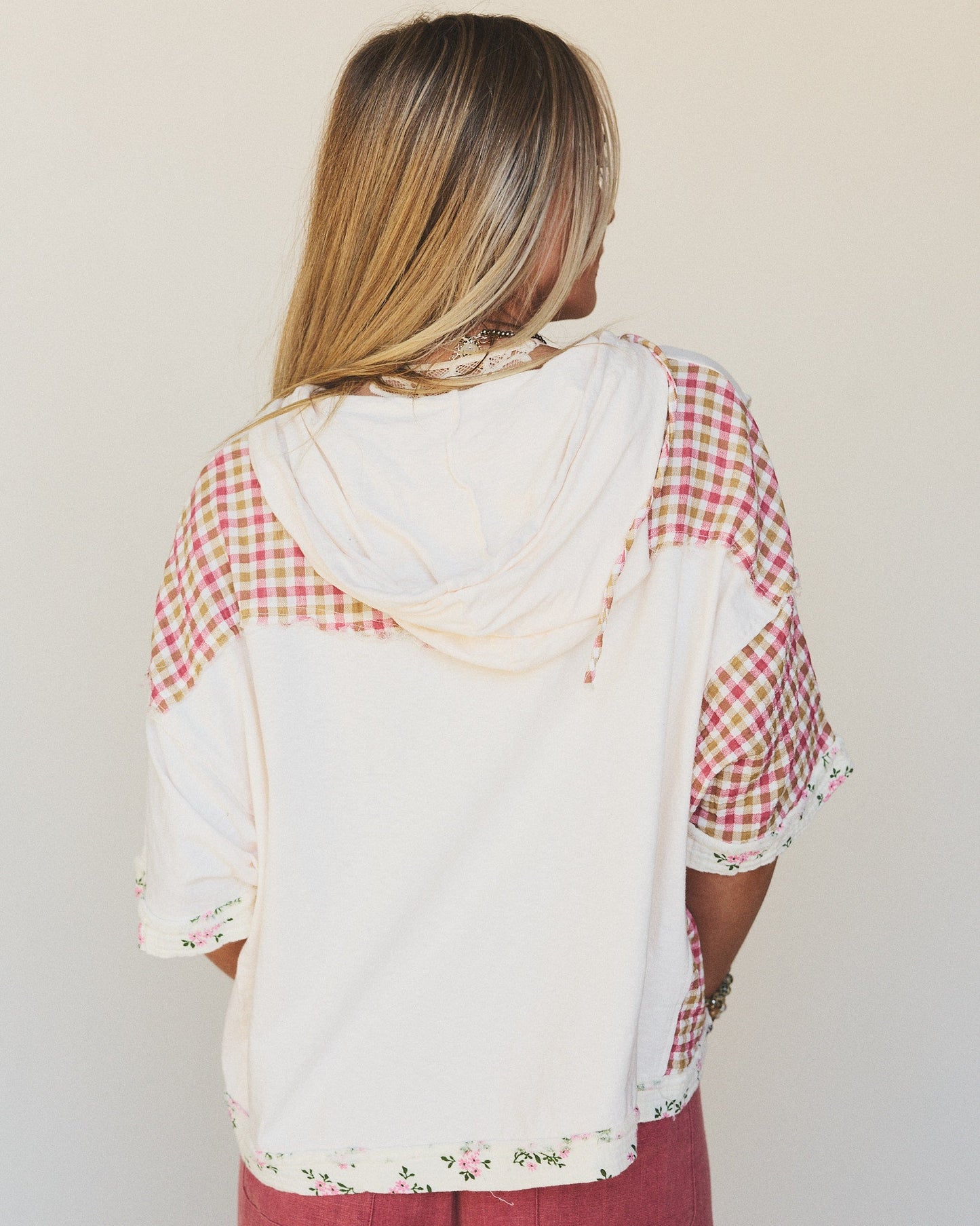 Crazy Daisy Floral Patch Top - Cream