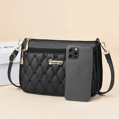 Embroidery Messenger Bags Women Leather Handbags Bags for Women Sac a Main Ladies hair ball Hand Bag