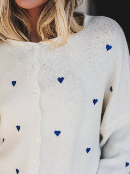 Heart On You Cardigan - Ivory