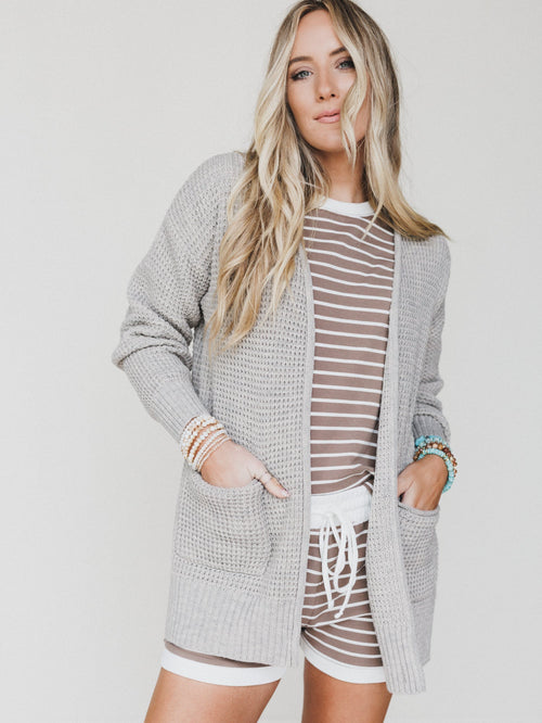 Cuddle Ready Cardigan - Heather Beige