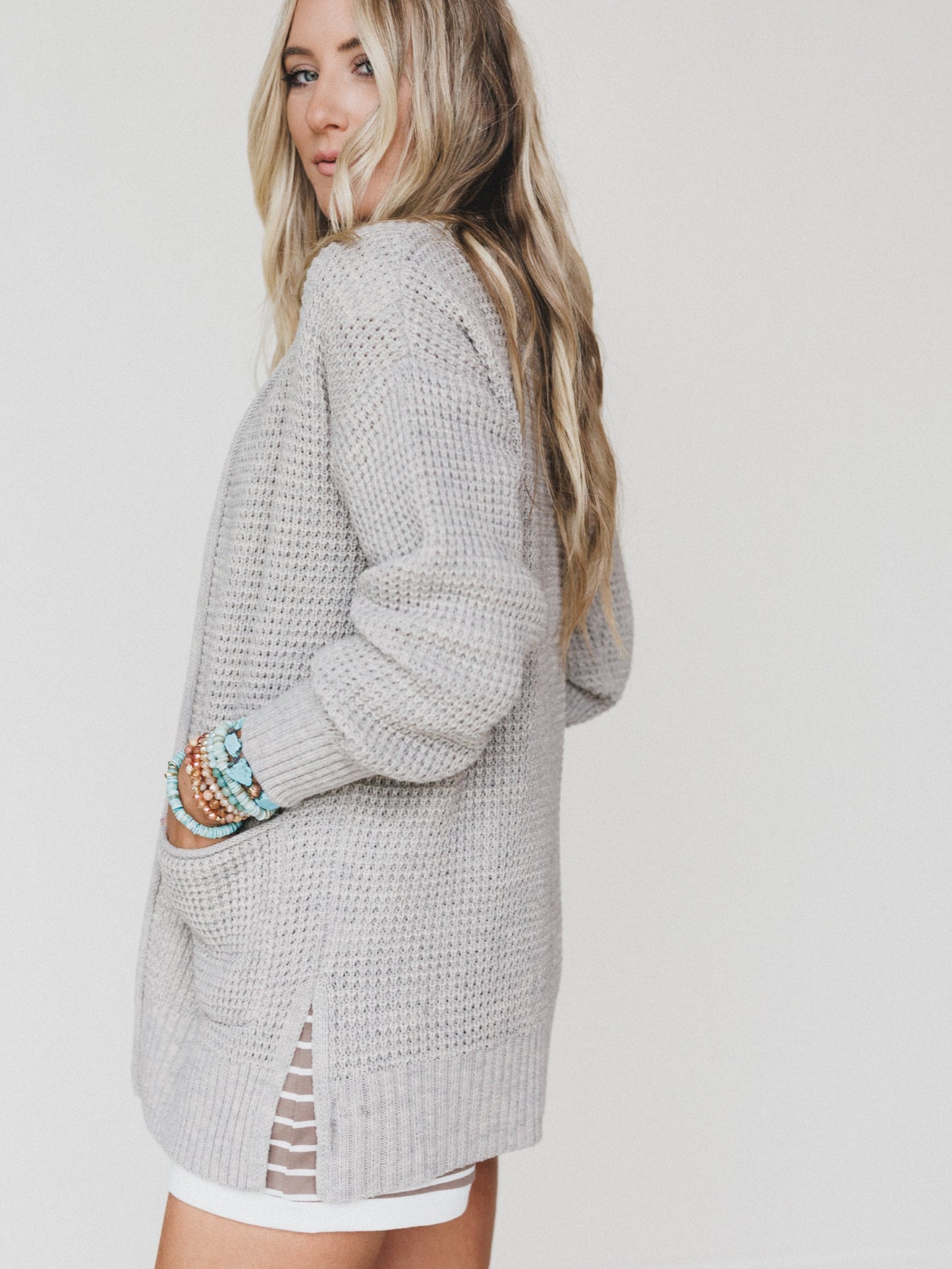 Cuddle Ready Cardigan - Heather Beige